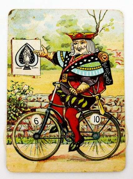 Rare Bicycle Playing Cards Mechanical Advertising Card