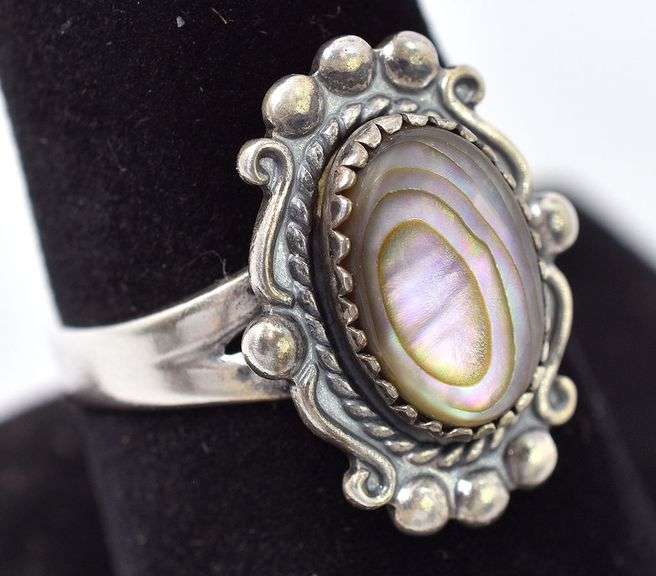 Amazing 925 Abalone Shell Ring