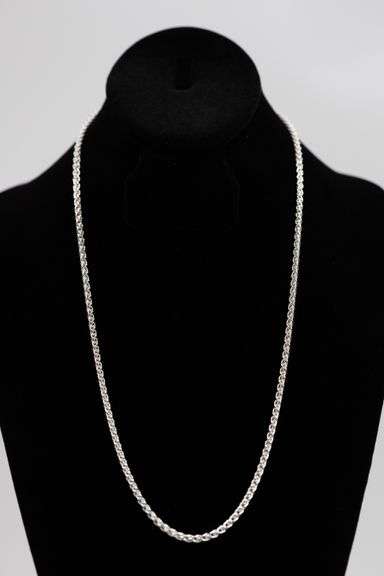 Sterling Silver Wheat Chain 3.4mm Solid 925 Italy New Foxtail Spiga Necklace 26"