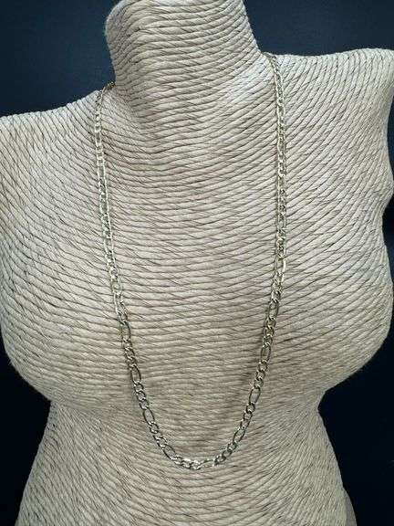 10k Yellow Gold-Hollow Figaro Link Chain 3.3mm Necklace 22"