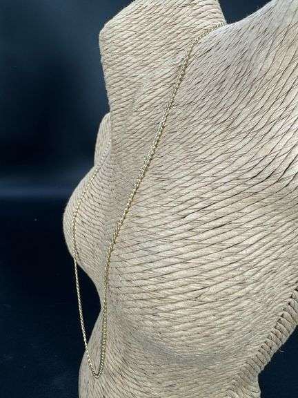 10k Yellow Gold-Hollow Pave Curb Link Chain 2.5mm Necklace 20"