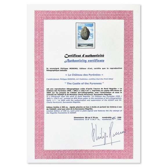 Le Chateau des Pyrenees by Rene Magritte