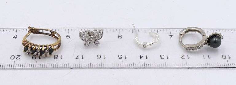 Group lot of vintage 925 sterling silver earrings