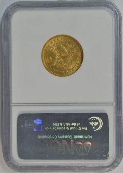 Very Choice BU 1907 US $5 Liberty Gold Piece. NGC MS62