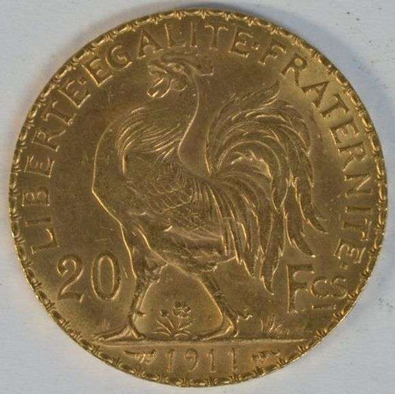 Super choice BU 1911 France 20 Francs Gold 'Rooster'