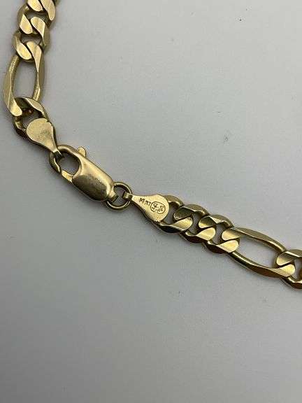 23.8g 14k YG Chain, 22in, 5.5mm Figaro Link