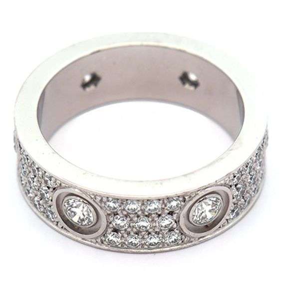 Cartier 1.26ctw Diamond Love Band Ring in 18K, SZ 54