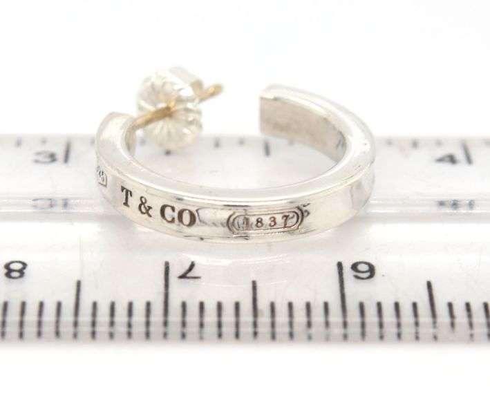 Tiffany & Co 1837 small hoop earrings in sterling silver