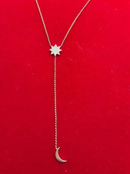 BRAND NEW 14K YELLOW GOLD DIAMOND NECKLACE