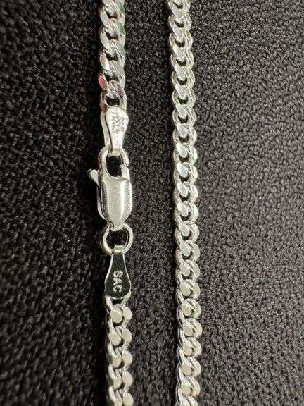 Sterling Silver Solid Miami Cuban Link Chain 3.5mm 925 Italy Heavy Curb Necklace 24" Inch