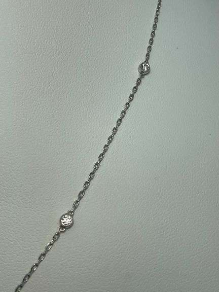 BRAND NEW 14K WHITE GOLD DIAMOND NECKLACE