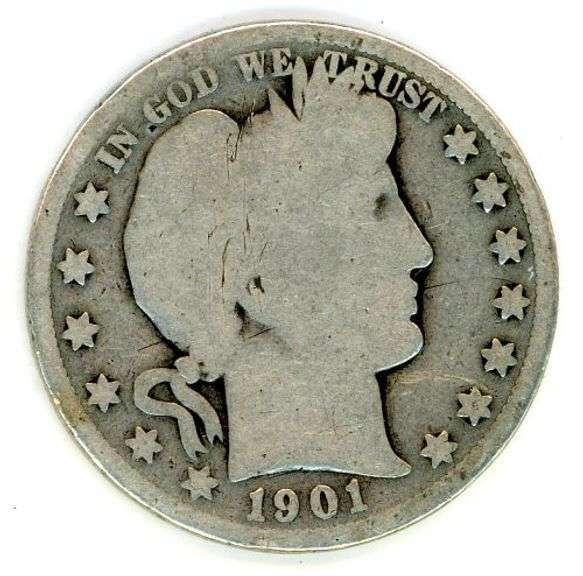 1901-O Barber Silver Half Dollar