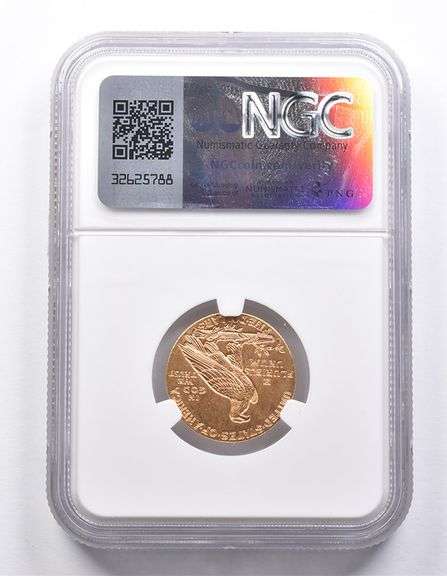 MS64 1909-D $5 Indian Head Gold Half Eagle NGC