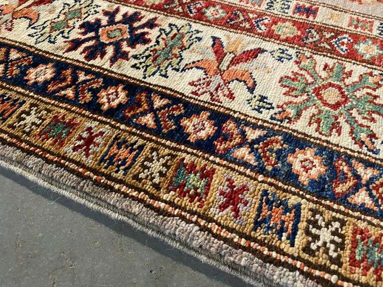 EXQUISITE FINE SUPER KAZAK RUG 5'.1"x6'.7"