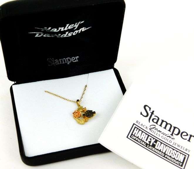 10K Harley Davidson Necklace, Mint in Box