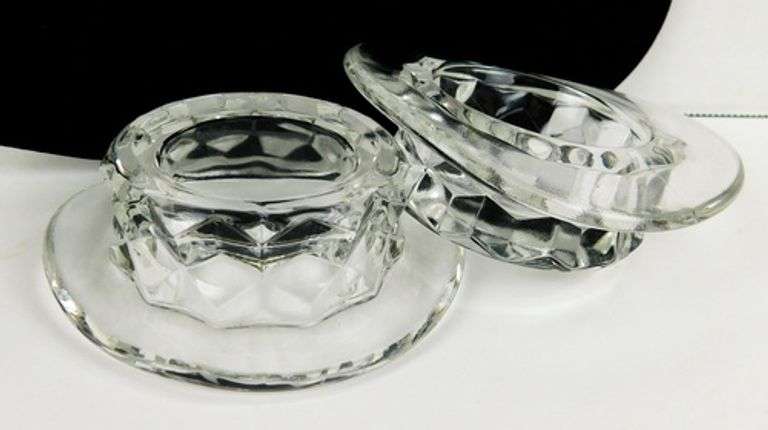 Pair of Vintage Fostoria Hat Shape Master Salts