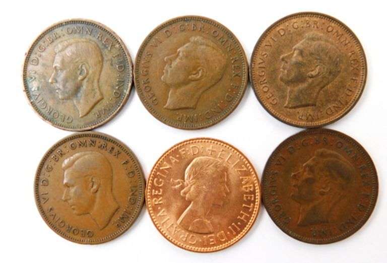 6 Georgius Half Penny's