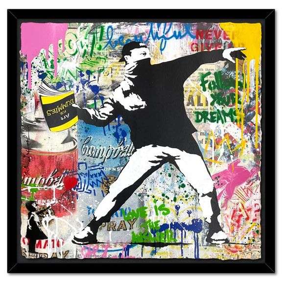 Banksy Thrower by Mr Brainwash