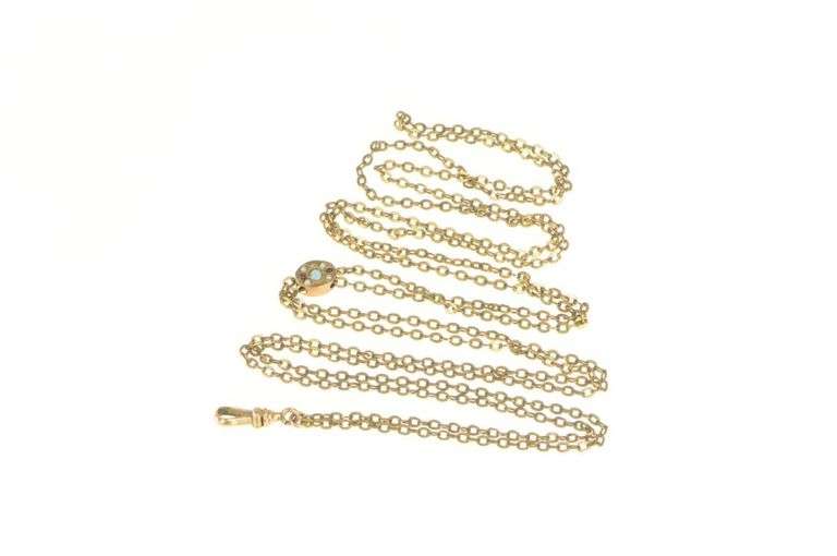 Gold Filled Victorian Opal Slide Pocket Watch Steampunk Necklace