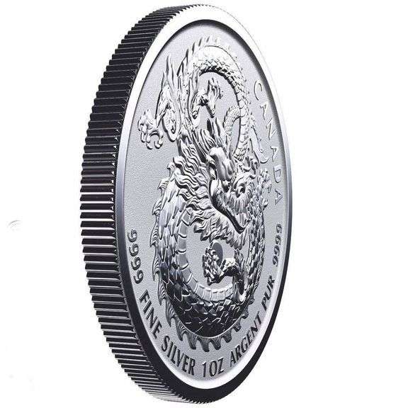 2019 Canada Lucky Dragon High Relief 1 Ounce Silver Coin