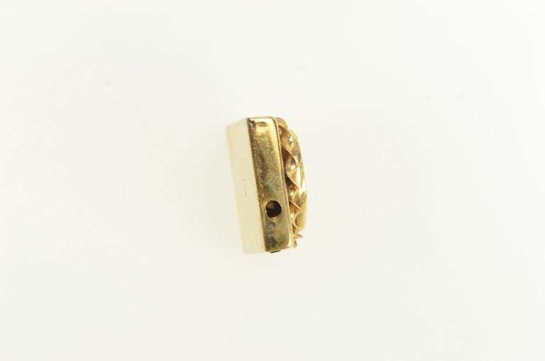 14K Yellow Gold Victorian Painted Lady Slide Bracelet Charm/Pendant