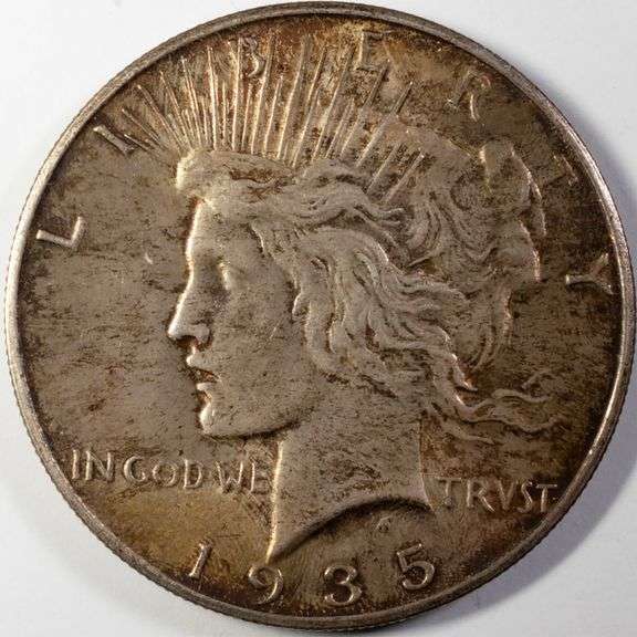 1935 Very Near Unc Peace Dollar