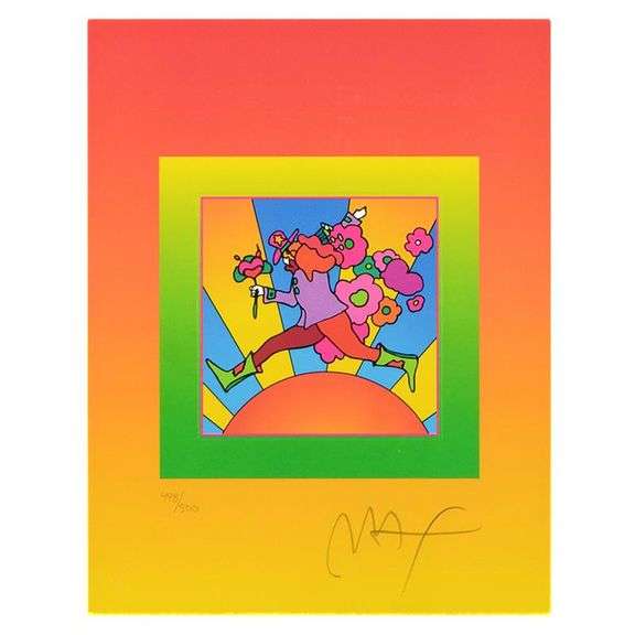 Flower Jumper Over Sunrise on Blends II by Peter Max