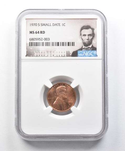MS64 RD 1970-S Small Date Lincoln Memorial Cent NGC
