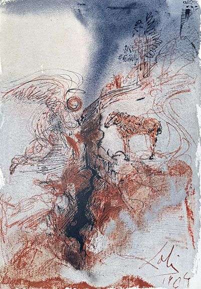 Highly Collectible and Rare Salvador Dali Original Llithograph from the 'Biblia Sacra' Suite