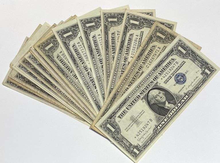 20 Various Series $1 Silver Certificates
