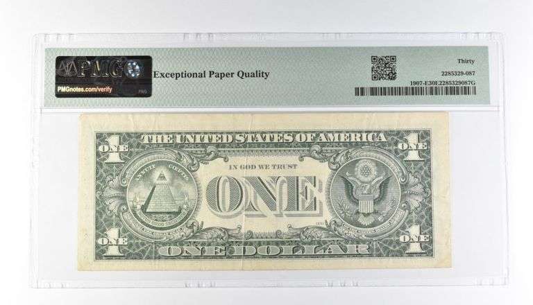 PMG 30 VF EPQ $1 1969D FRN Richmond Fr#1907-E Gutter Fold Error