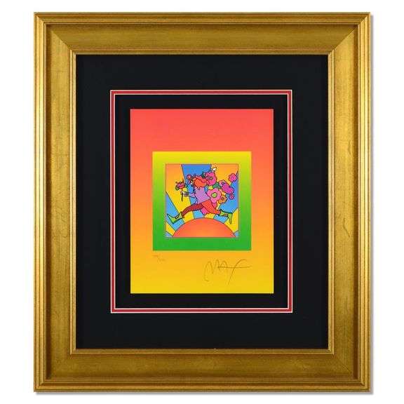 Flower Jumper Over Sunrise on Blends II by Peter Max