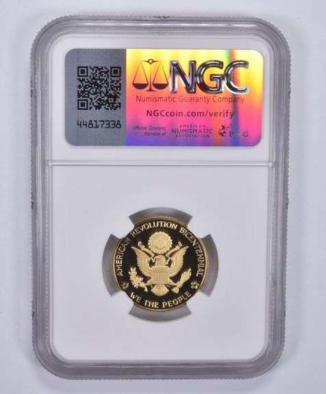 1976 SWO-52ID 23mm Nat'l Bicentennial F Gasparro Gold PF69 UCAM NGC