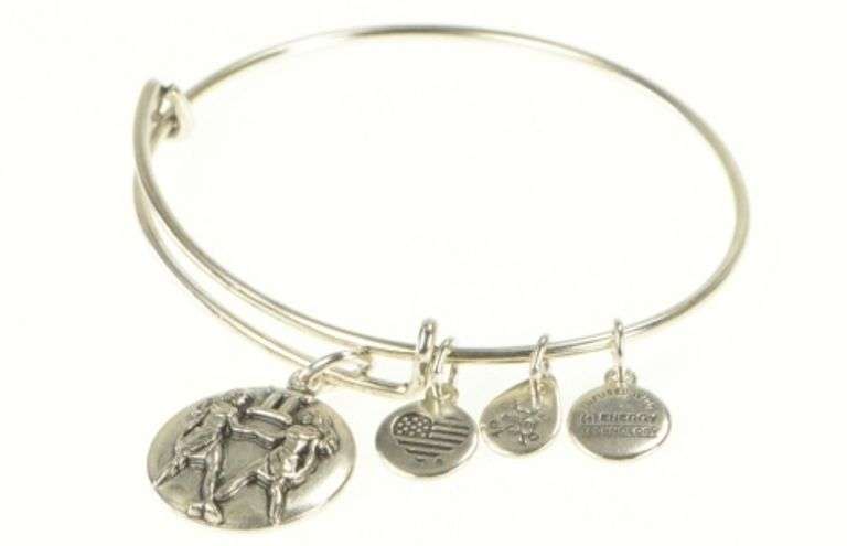 Silver Plated Alex & Ani Gemini Astrology Zodiac Charm Bracelet