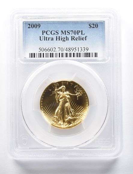 2009 $20 Ultra High Relief MMIX Gold MS70 PL PCGS