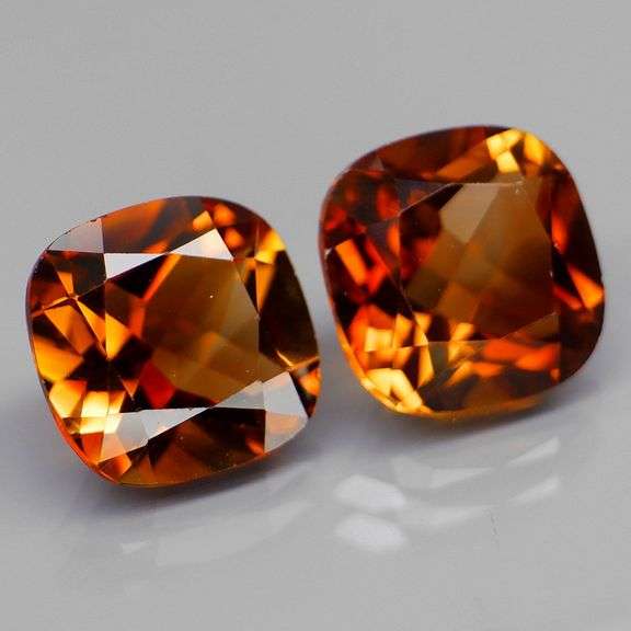 Beautifully matched 9.32ct Imperial Topaz pair