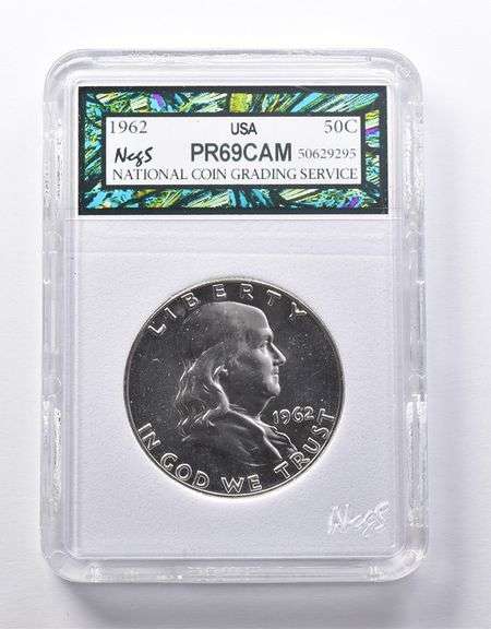 PR69 CAM 1962 Franklin Half Dollar NCGS