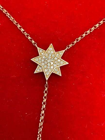 BRAND NEW 14K ROSE GOLD DIAMOND NECKLACE