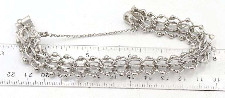 Group lot of 3 Vintage 925 sterling silver bracelets