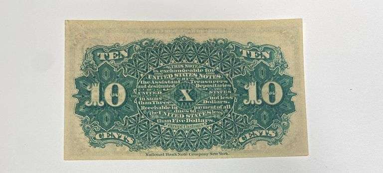 Gem Unc 10 Cent Fractional Currency Note