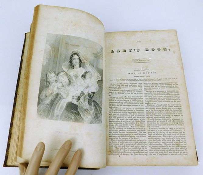 Wonderful 1839 Godey's Lady's Book, Leather Bound