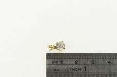 14K Yellow Gold 0.60 Ct Round Solitaire Vintage Classic Pendant