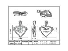 Infinity heart Dancing pendant