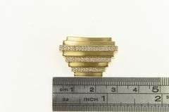 14K Yellow Gold Squared Staggered Diamond Line Slide Pendant