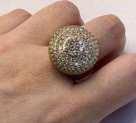 STUNNING 14K YELLOW GOLD MEN’S DIAMOND RING