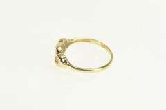 10K Yellow Gold Interlocking Heart Love Symbol Bond Ring