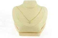 14K Yellow Gold 0.50 Ct Pear Diamond Solitaire Vintage Pendant