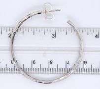 Ippolita silver hammered hoop earrings in 925 sterling silver