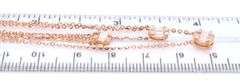 18kt Rose gold triple strand diamond necklace