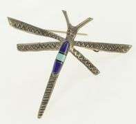 Sterling Silver Arnold Maloney Dragonfly Navajo Pin/Brooch